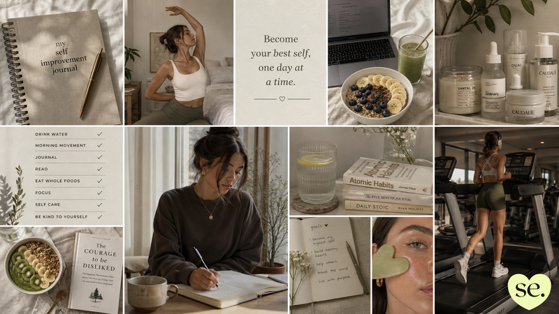 A minimalist spiral-bound self improvement journal with a white cover featured in a self-empowerment guide article.