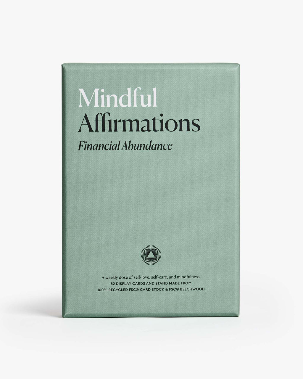 Front of the Mindful Affirmations for Financial Abundance storage box.