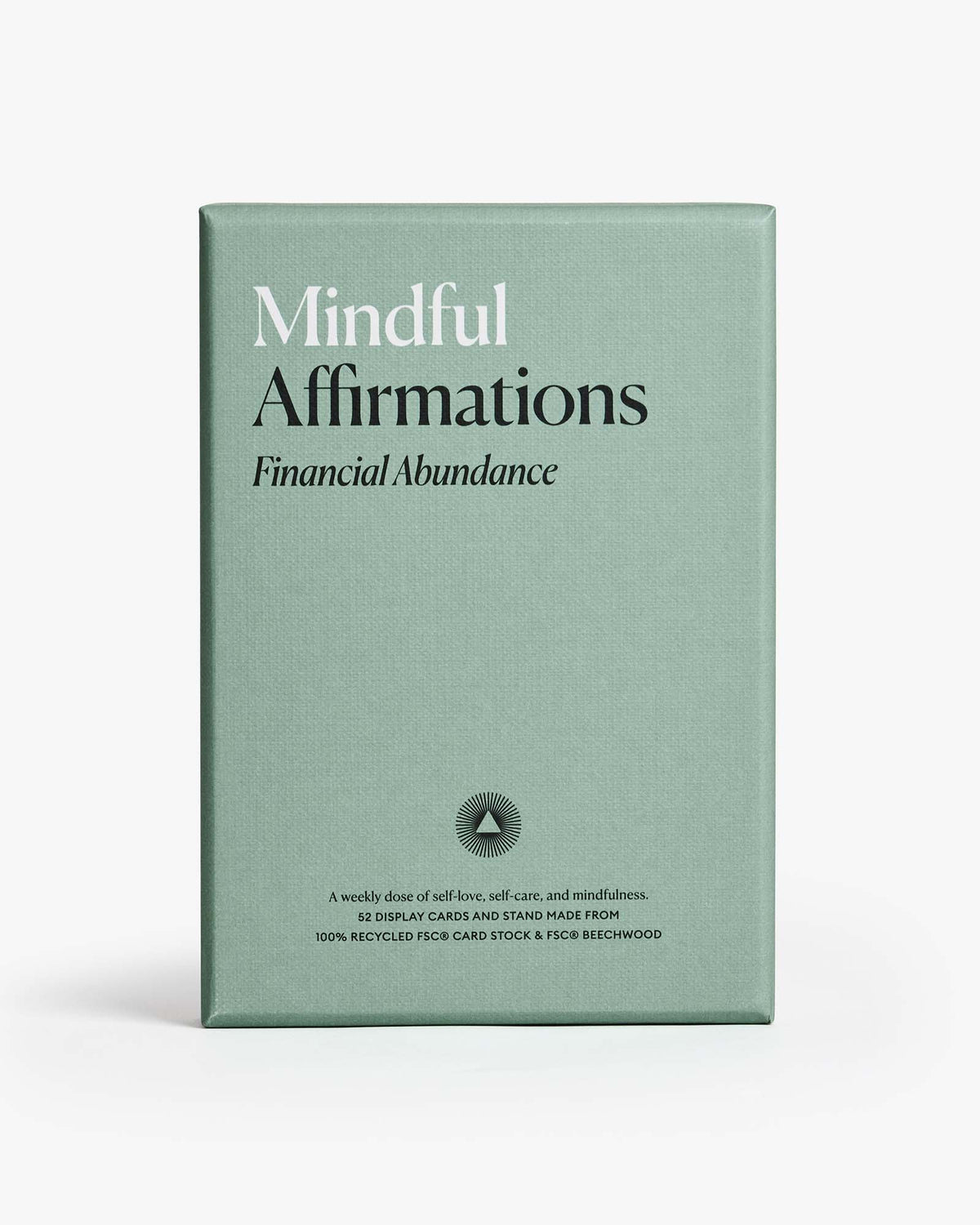 Front of the Mindful Affirmations for Financial Abundance storage box.