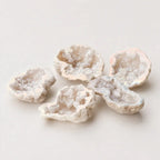 LumaStone natural white electroplated hollow agate crystal geode freeform crystal decor for home.
