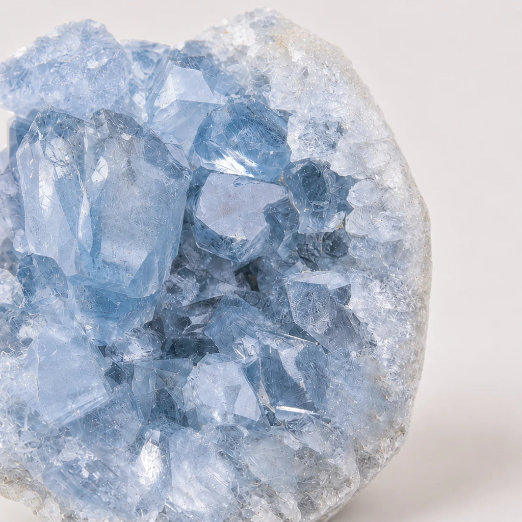 LumaStone natural kyanite crystal cluster, a raw ore geometric decorative crystal.