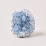 LumaStone Natural Kyanite Crystal Cluster, raw blue kyanite ore, geometric decorative crystal ornament.