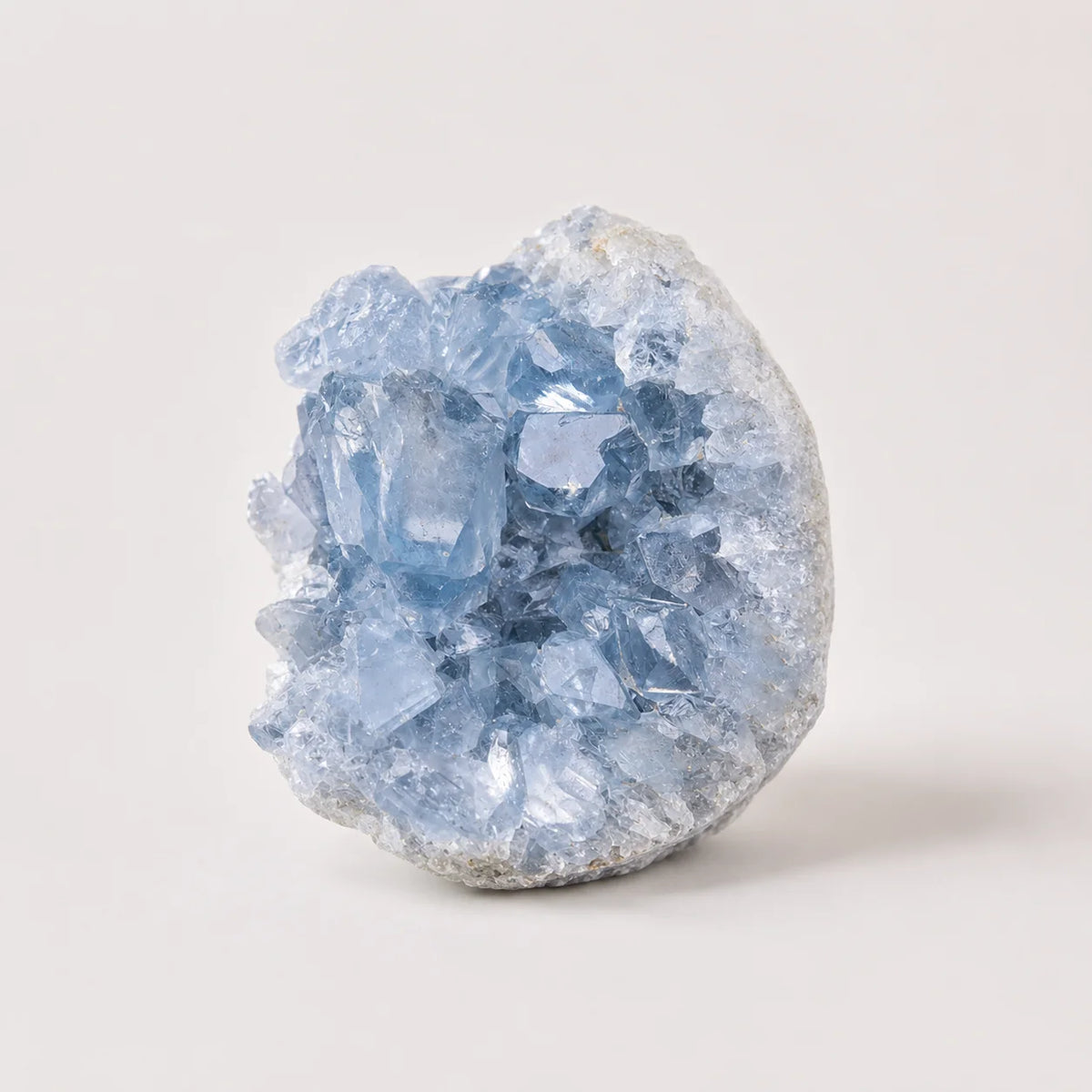 LumaStone Natural Kyanite Crystal Cluster, raw blue kyanite ore, geometric decorative crystal ornament.