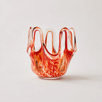 StillAura glass lotus candle holder; elegant home fragrance accessory, perfect glass candlestick or candle stand.