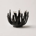 StillAura Glass Lotus Candle Holder: elegant clear glass candlestick, a beautiful home fragrance accessory.