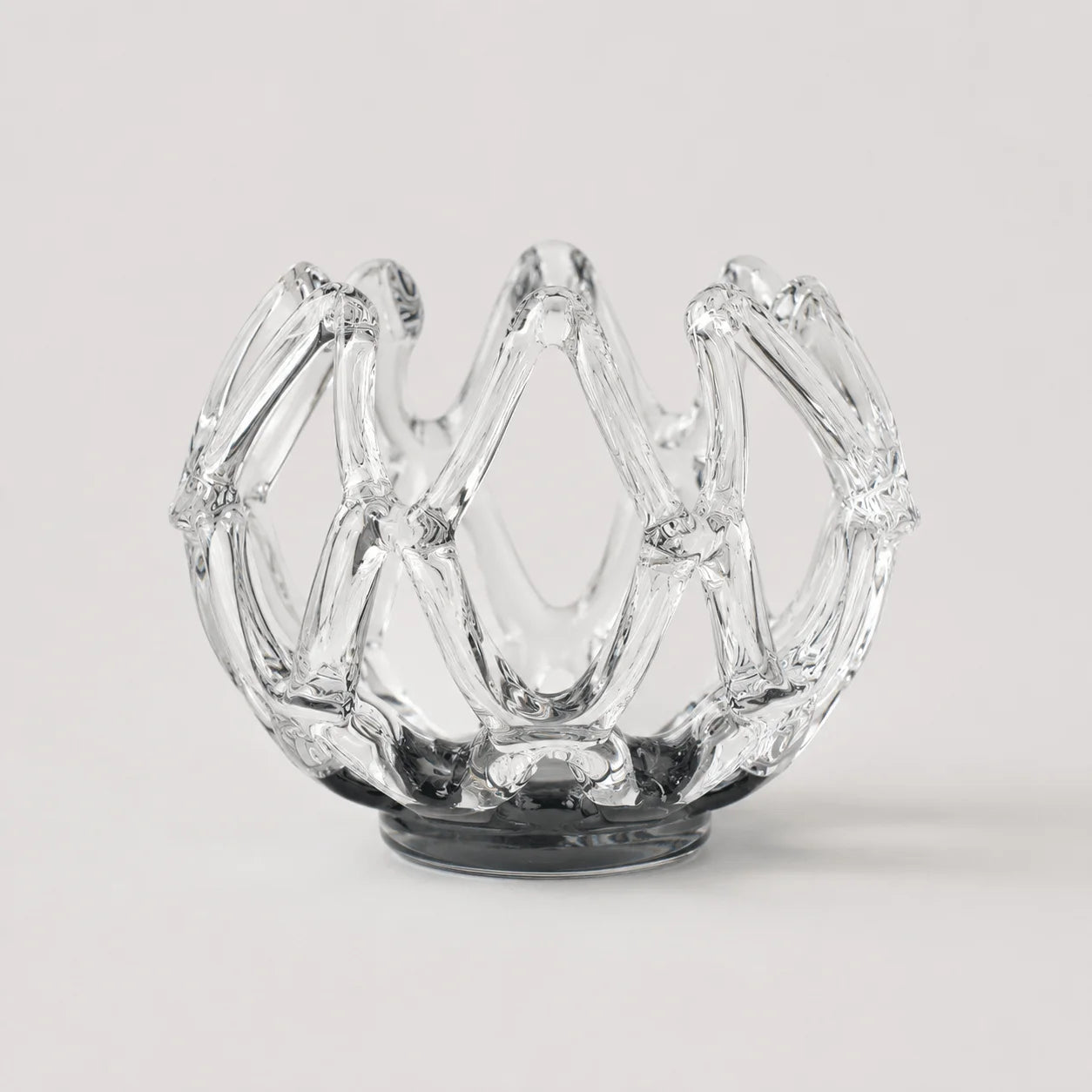 StillAura glass lotus candle holder; elegant home fragrance accessory, perfect for candles.