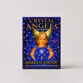 Moonveil Crystal Angels Oracle Cards: 44-card divination deck featuring beautiful angel art on display.