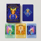 Moonveil Crystal Angels Oracle Cards, a 44-card angel oracle deck for divination.