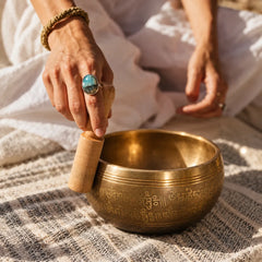 StillAura handmade copper singing bowl, ideal for yoga and meditation, a beautiful Nepal home decor item.