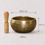 StillAura handmade copper singing bowl, perfect for yoga, meditation, and spiritual home decor.