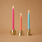 StillAura copper geometric candle holder, a modern table decoration and candlestick ornament.