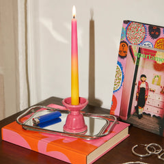 StillAura pink ceramic mini candle holder, a Nordic branch candlestick design.