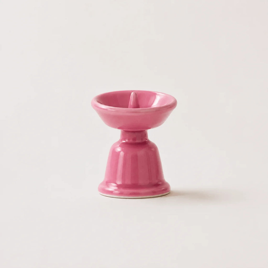 StillAura pink ceramic mini candle holder, a Nordic-style branch candlestick for decorative home accents.