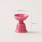 StillAura pink ceramic mini candlestick, a Nordic branch candle holder design.