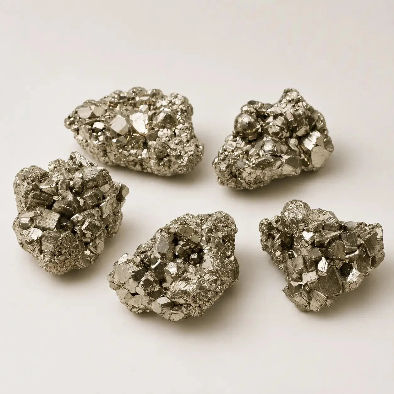 LumaStone raw natural pyrite ornament, a dazzling gold crystal raw stone decorative object.