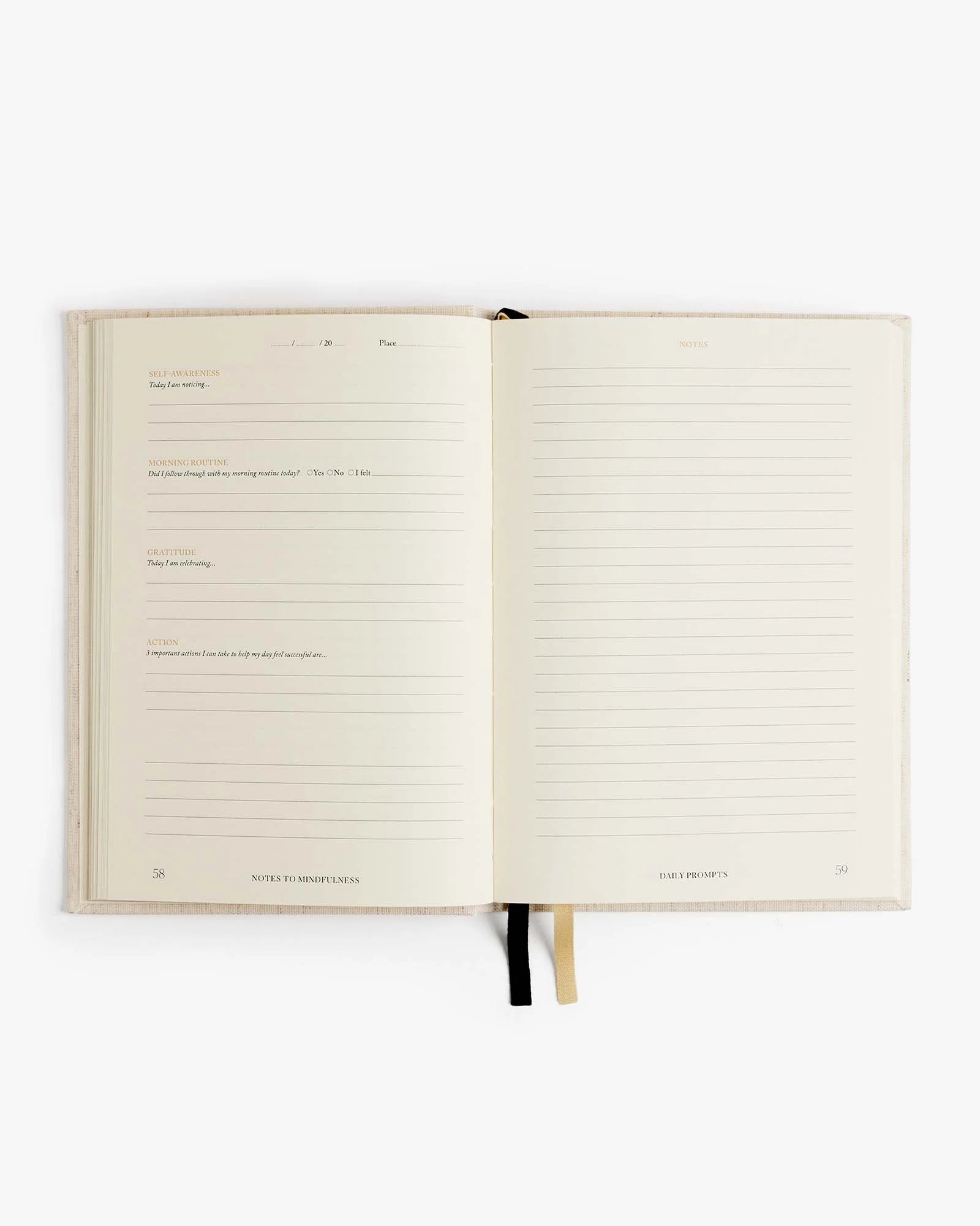 Intelligent Change Notes to Mindfulness Journal in linen