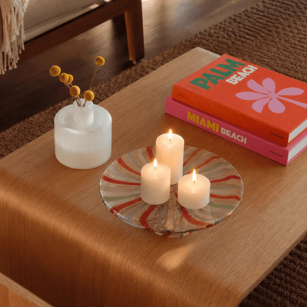 StillAura decorative stained glass aromatherapy candle tray; elegant fragrance accessory and candle holder.