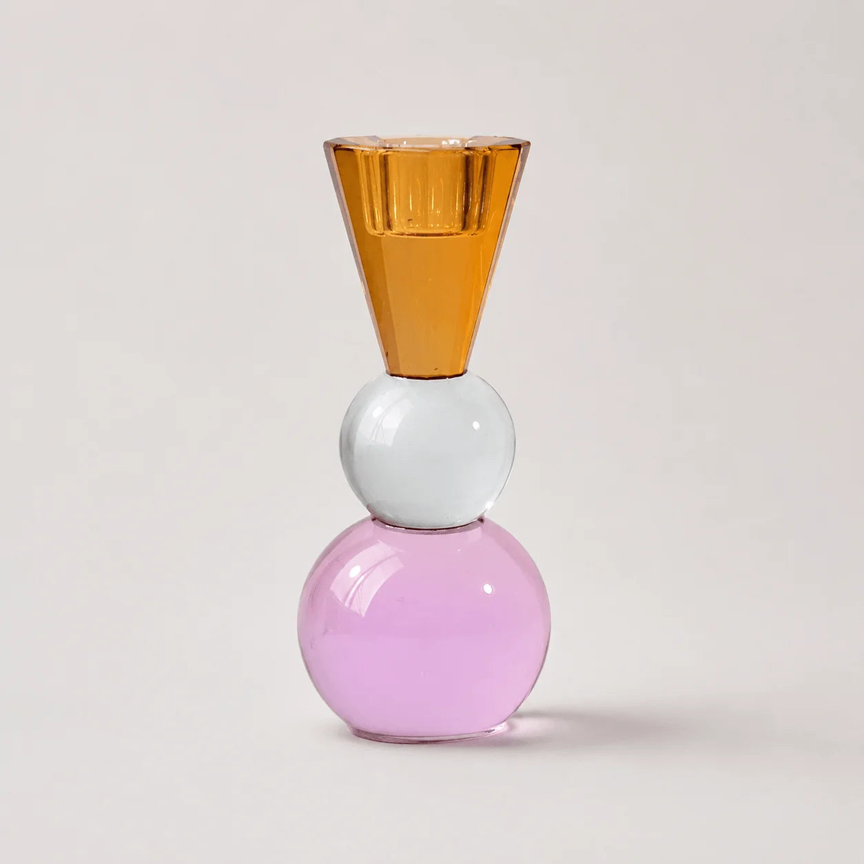 StillAura multicolored crystal block candle holder for European cup candle decor.