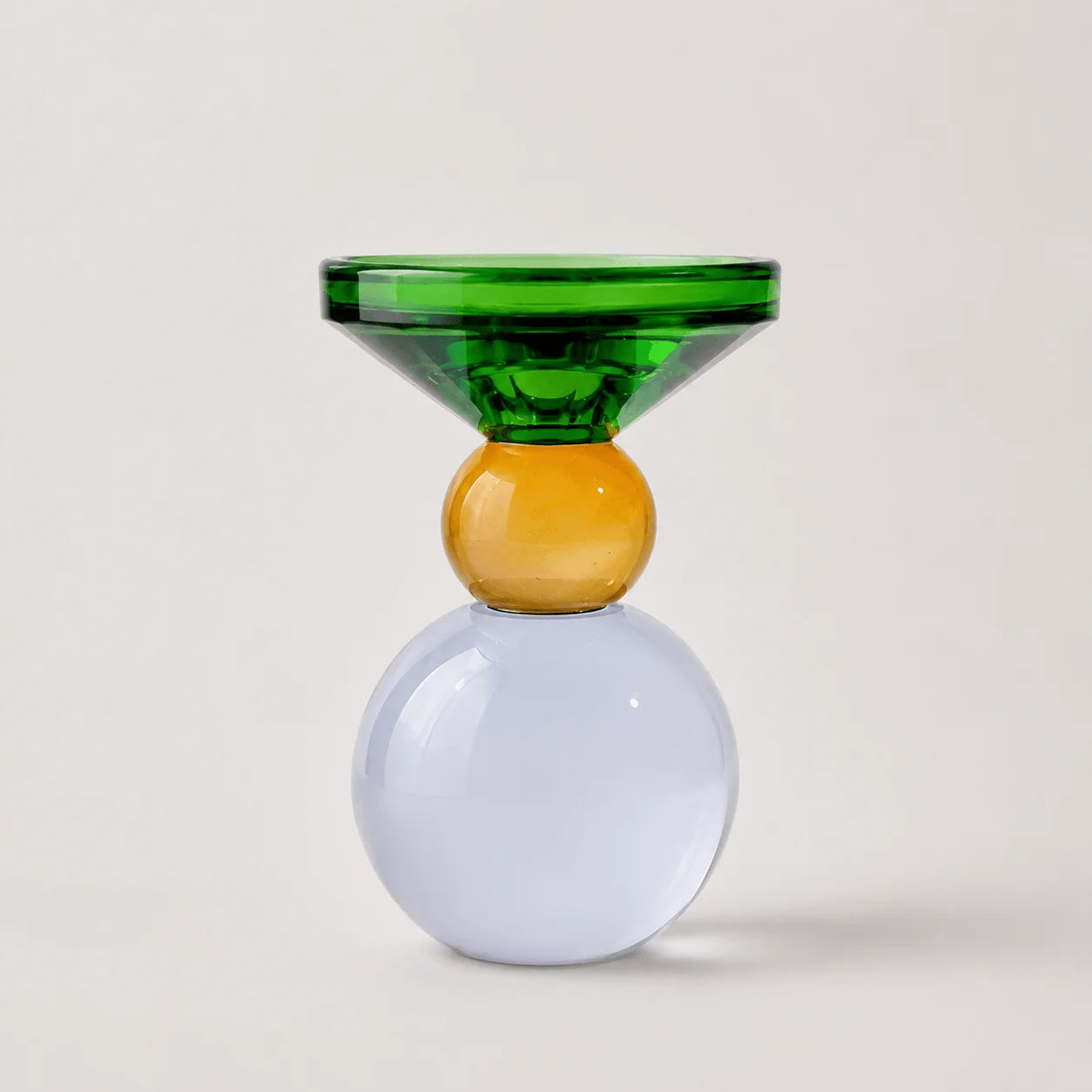StillAura crystal multicolored block candle holder, elegant European cup candle decor.
