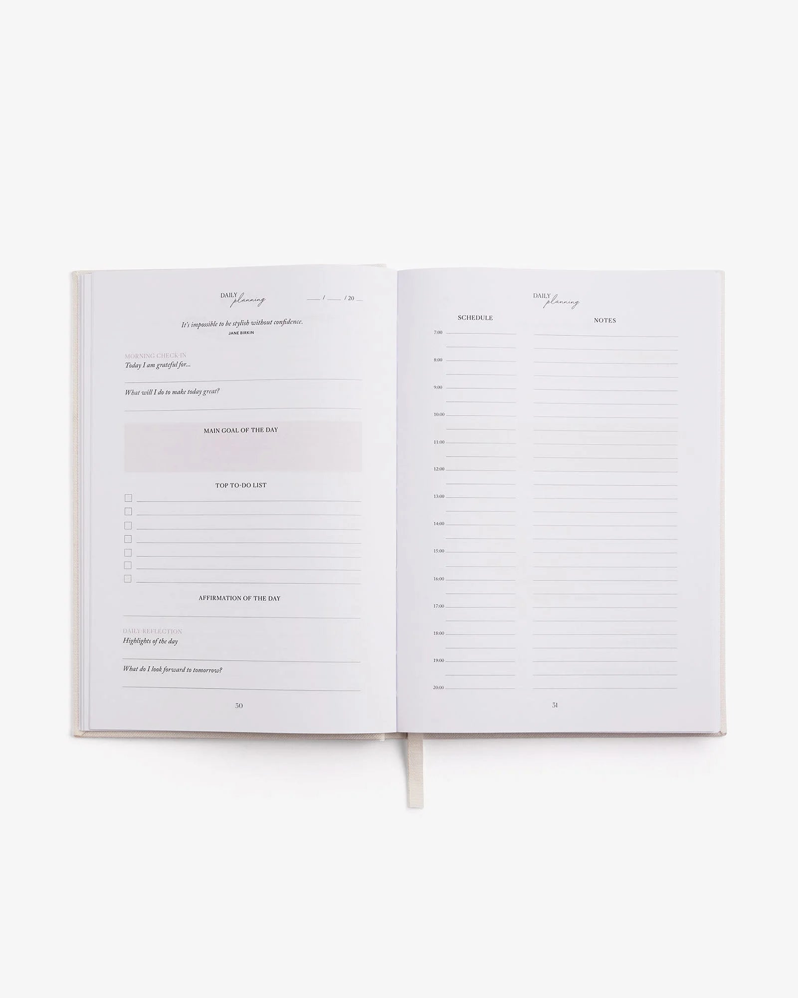Intelligent Change LIFE&Style Planner lifestyle overhead view