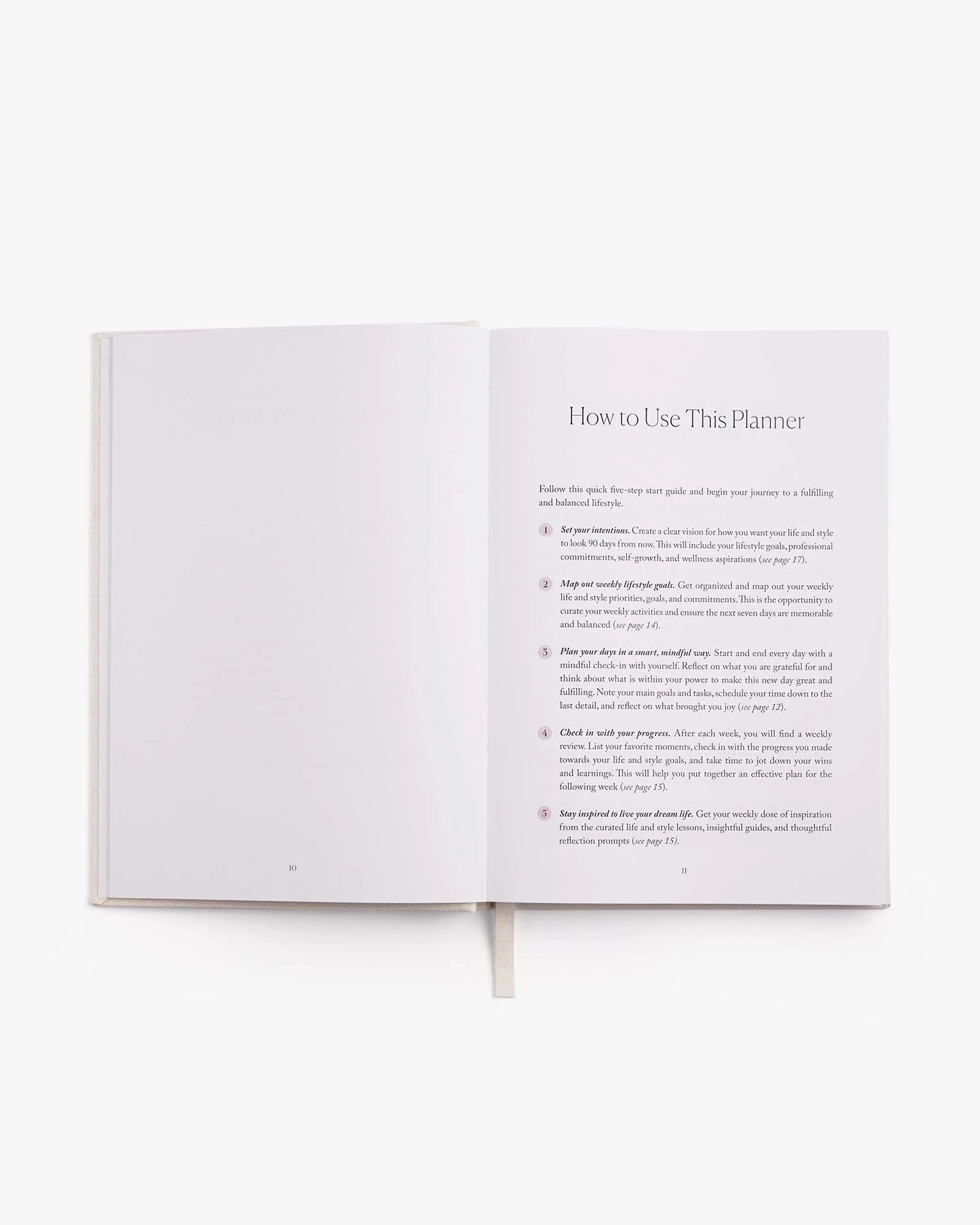 Intelligent Change LIFE&Style Planner interior layout