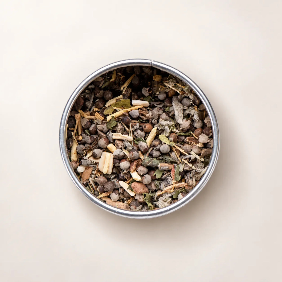 Paavani Ayurveda Women’s Blend loose-leaf herbal tea viewed from above