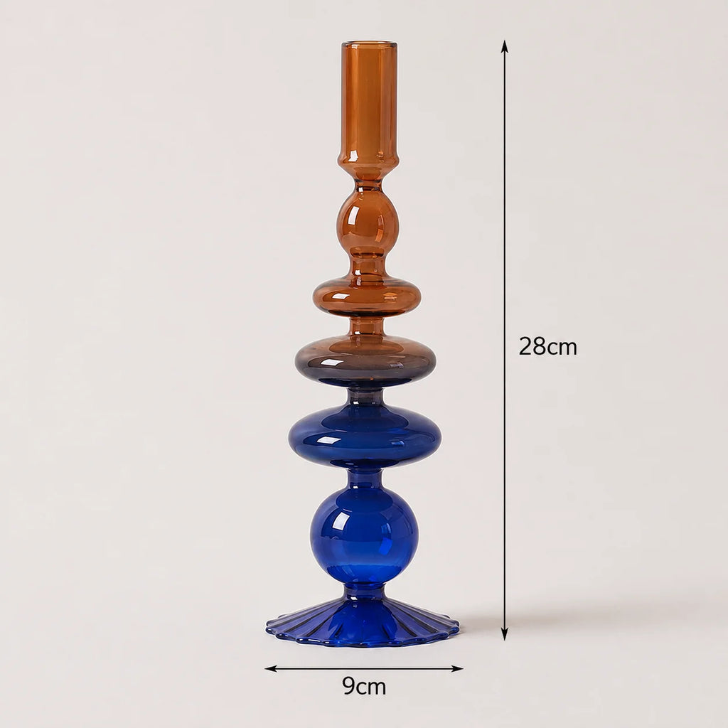 StillAura airbrushed glass candle holder, a minimalist decorative accessory for home decor.