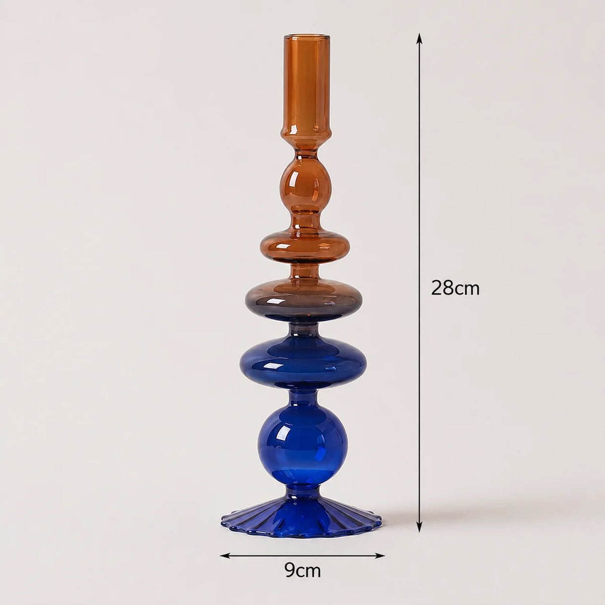 StillAura airbrushed glass candle holder, a minimalist decorative accessory for home decor.