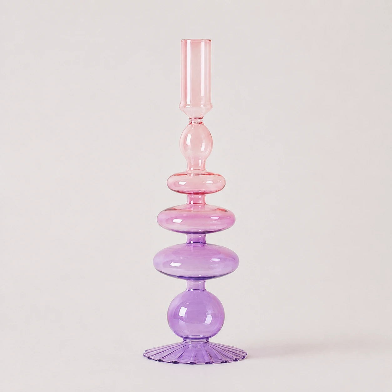 StillAura airbrushed glass candle holder, elegant minimalist decor for a subtle glow.