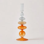 StillAura airbrushed glass candle holder, perfect for minimalist decor. Decorative candle accessory.
