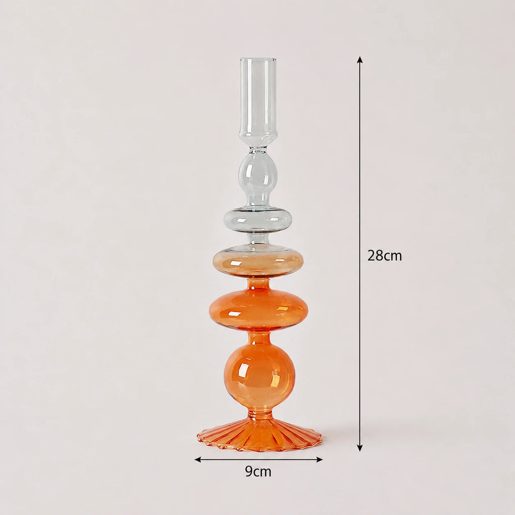 StillAura Airbrushed Glass Candle Holder, a minimalist decorative accessory for home decor.