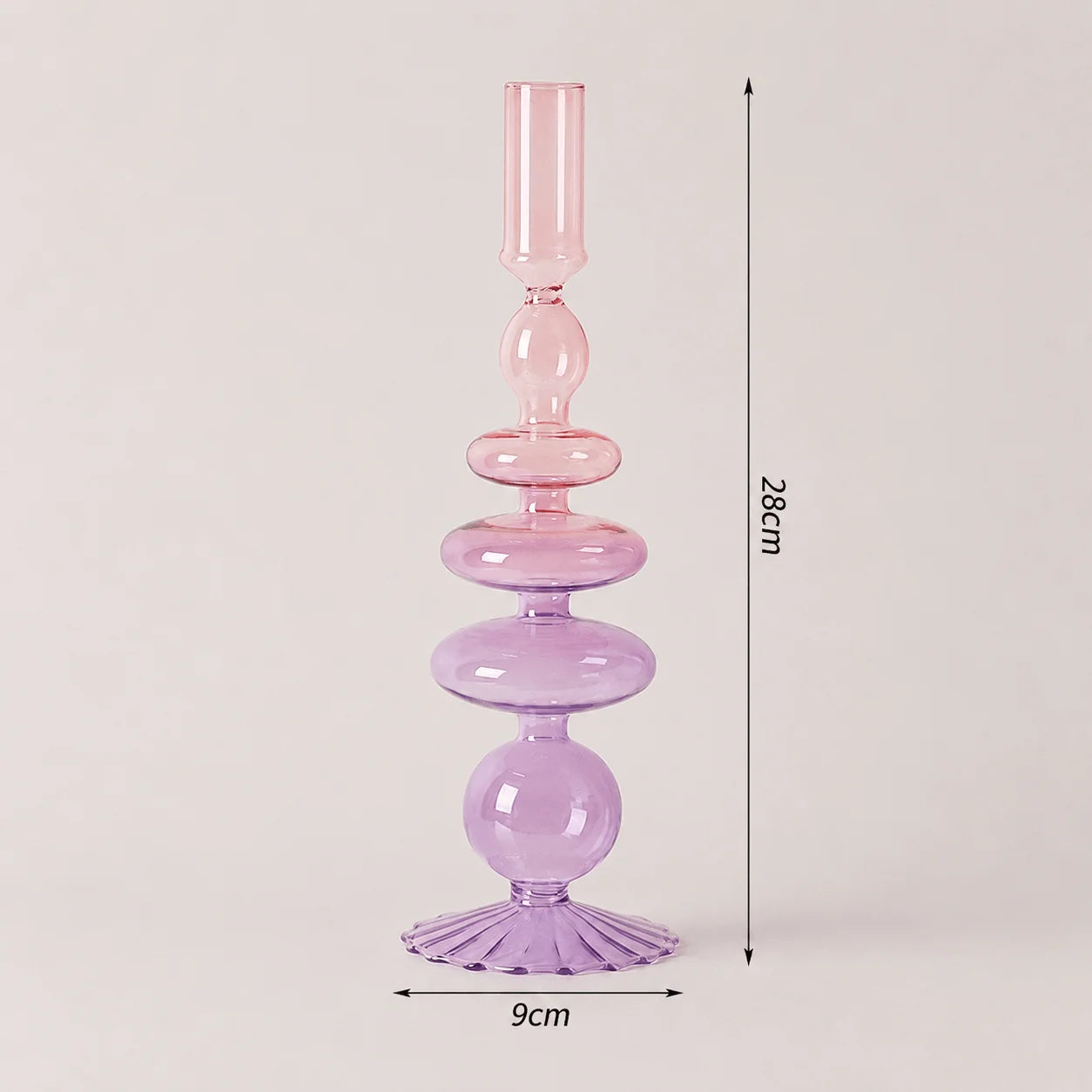 StillAura airbrushed glass candle holder; minimalist decorative accessory for home decor.