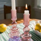 StillAura airbrushed glass candle holder, a minimalist decorative accessory for home decor.