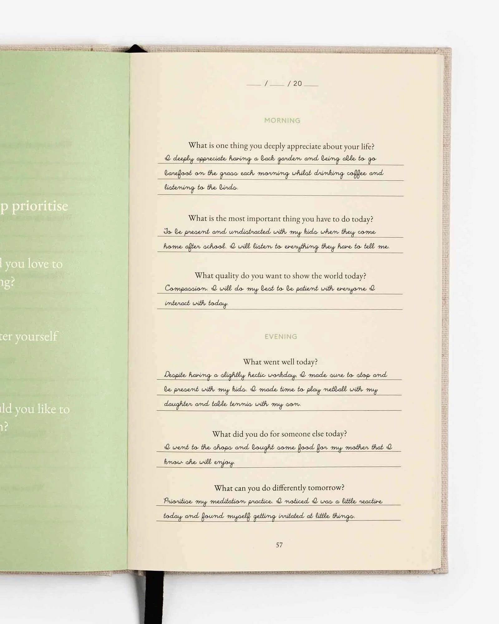 Intelligent Change Three Question Journal lifestyle context