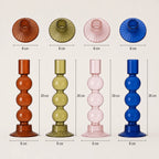 StillAura borosilicate glass candle holder, a clear decorative candlestick perfect for home decor.