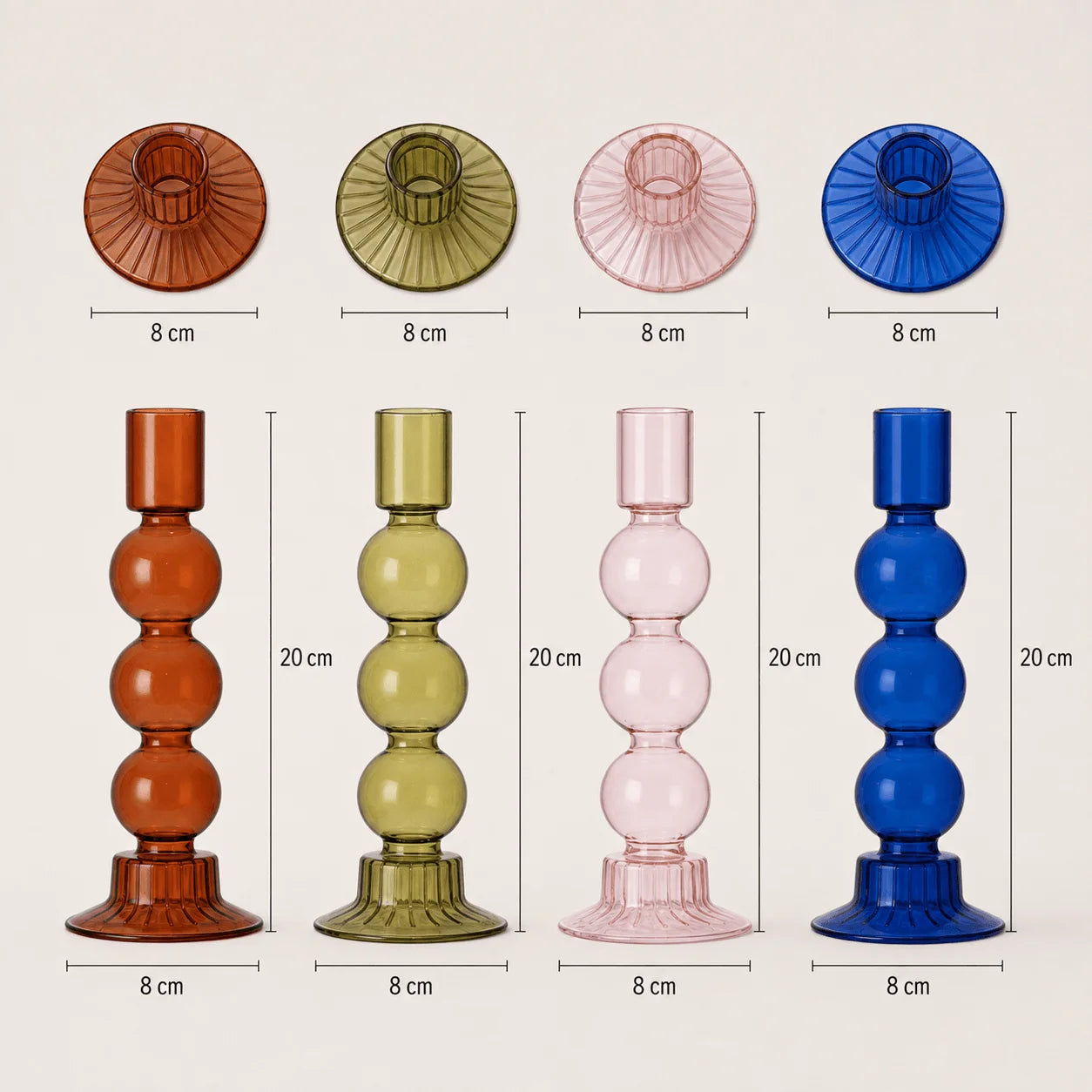 StillAura borosilicate glass candle holder, a clear decorative candlestick perfect for home decor.
