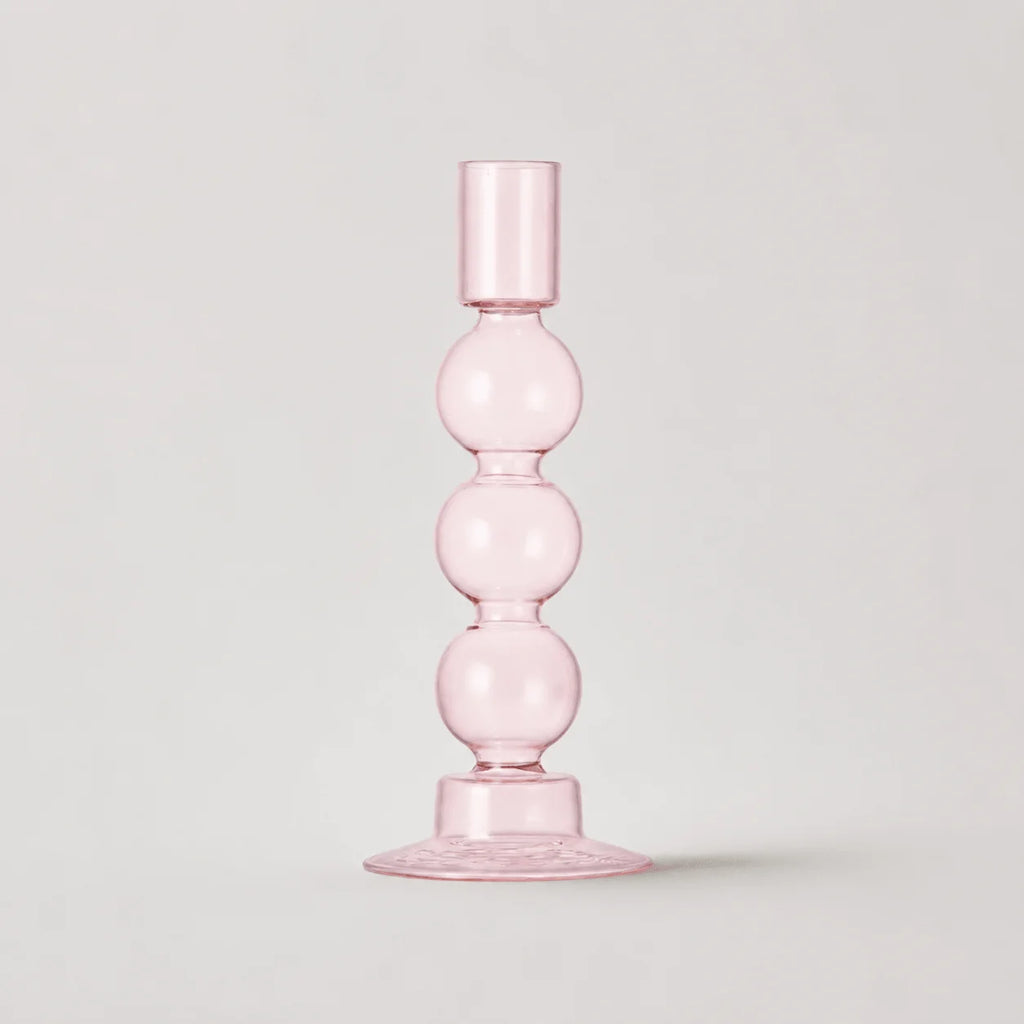 StillAura borosilicate glass candle holder, elegant decorative glass candlestick for home decor.