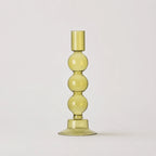 StillAura borosilicate glass candle holder, clear elegant glass candlestick for home decor.