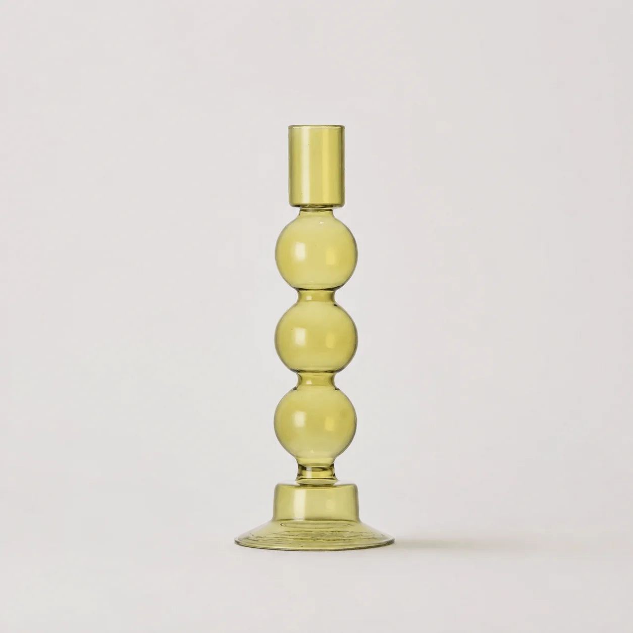 StillAura borosilicate glass candle holder, clear elegant glass candlestick for home decor.
