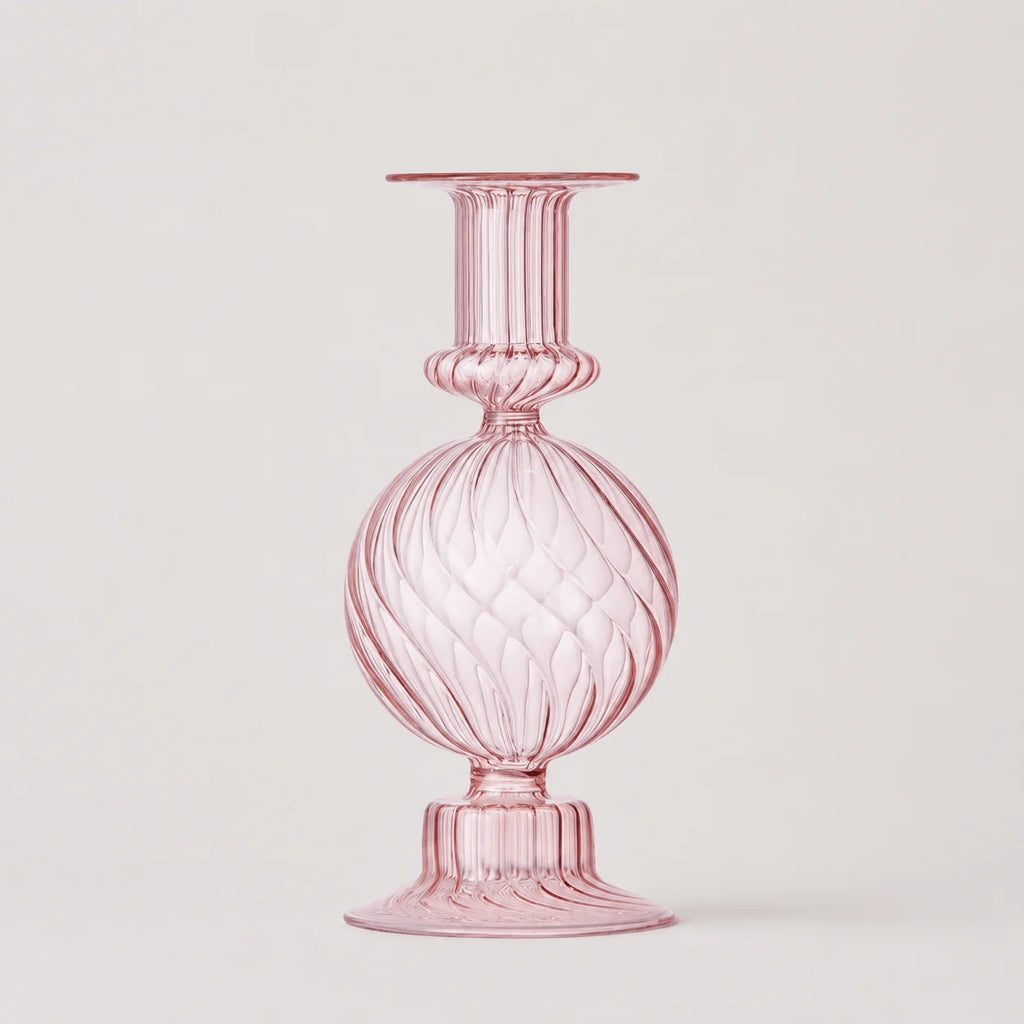 StillAura borosilicate glass candle holder, an elegant clear glass candlestick perfect for home decor.
