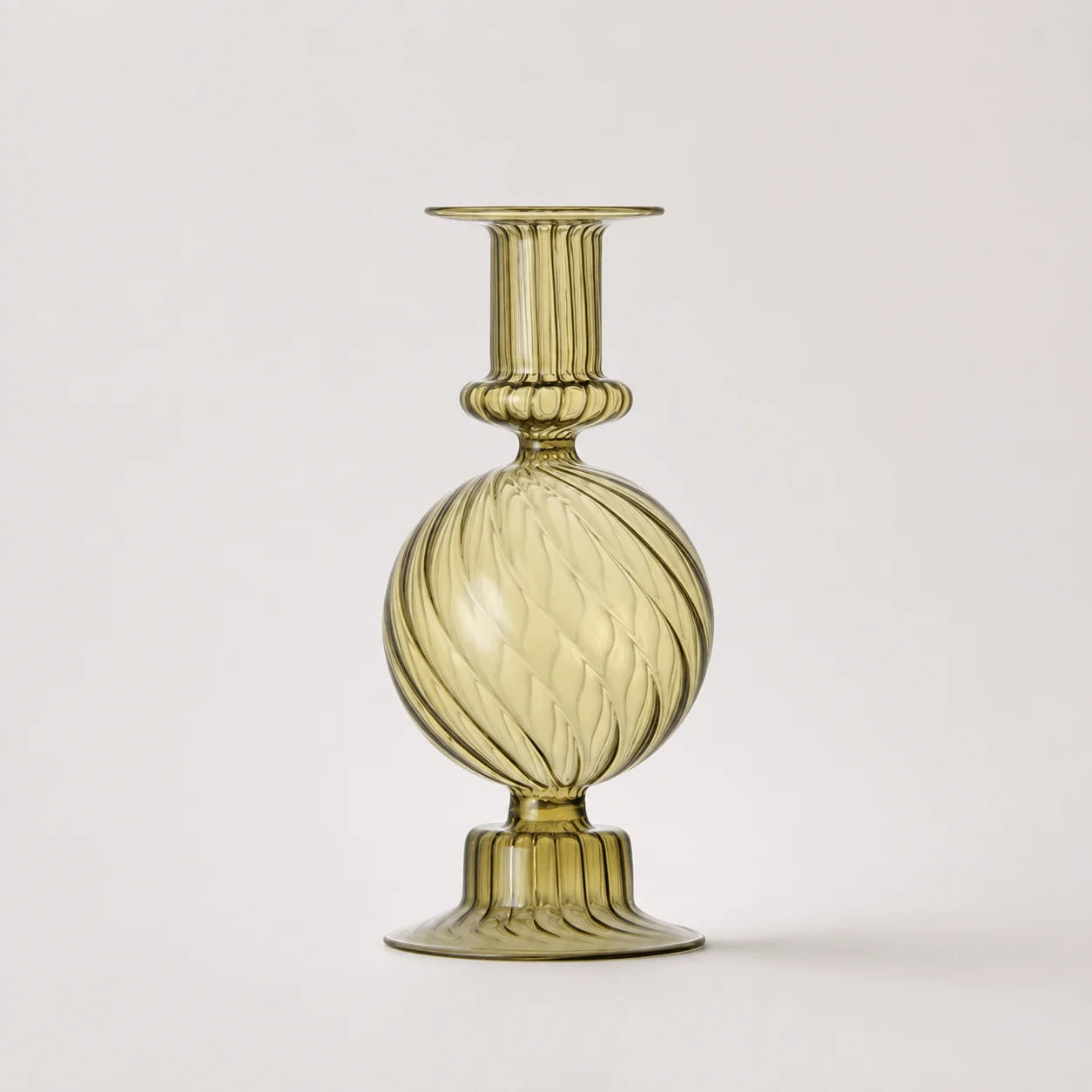 StillAura borosilicate glass candle holder, elegant transparent glass candlestick for home decor.