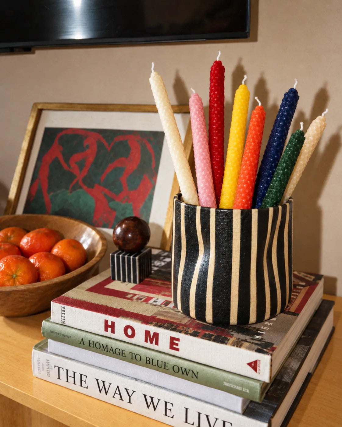 StillAura beeswax taper candle set, 25 cm, elegant decorative candles for living roomdecor.
