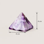 Dimensions of the pyramid crystal ornament: 4 cm wide and 4 cm high