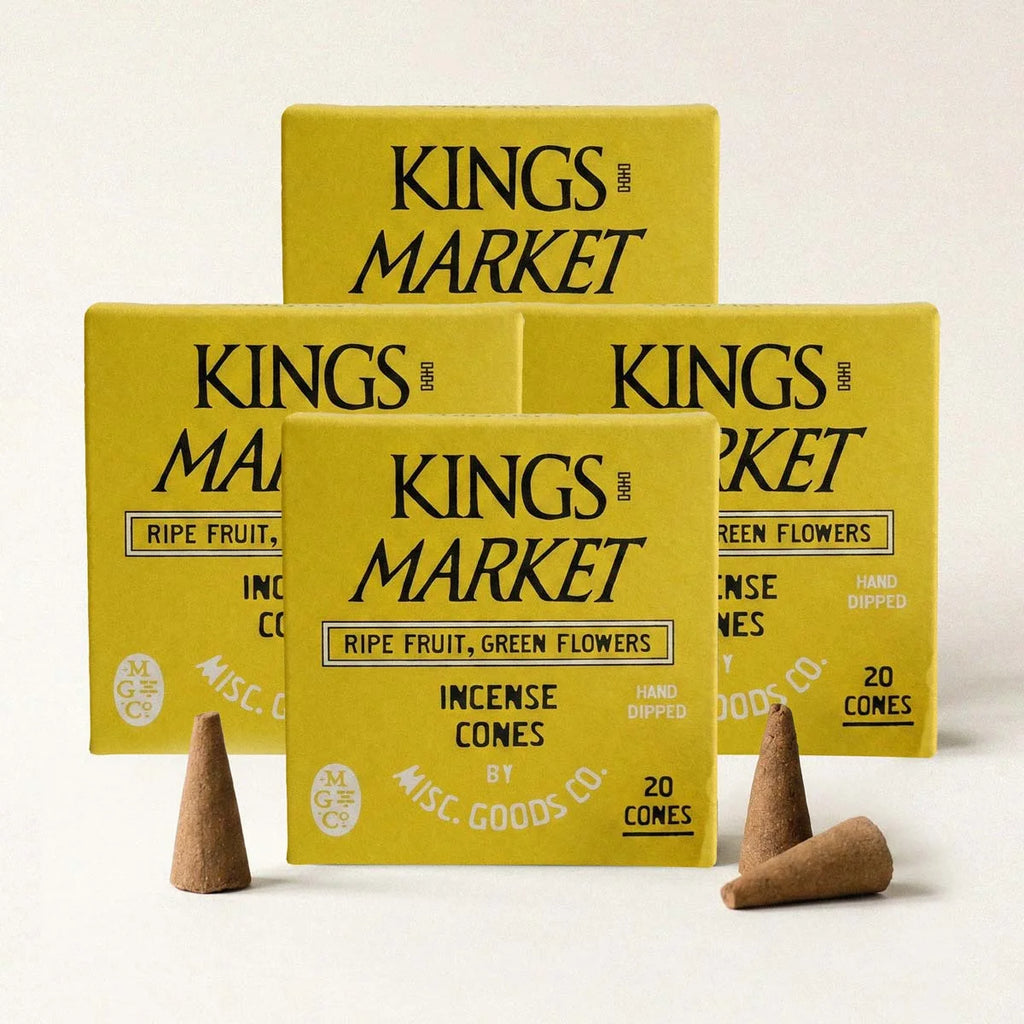Misc. Goods Co. Kings Market cone incense, 4-pack 80-piece option