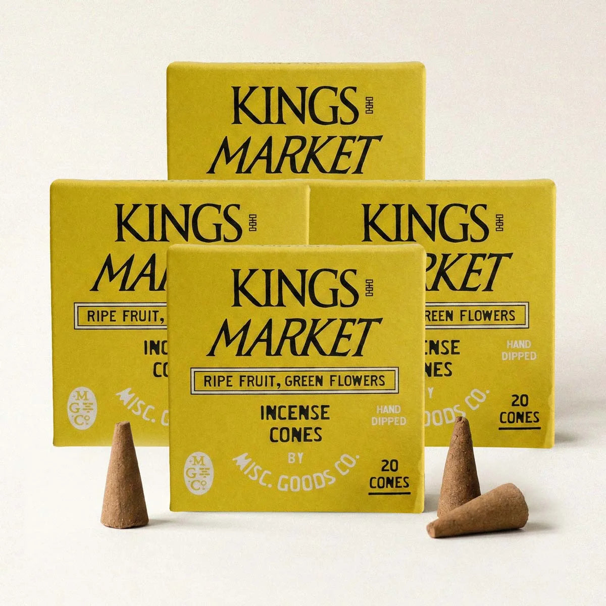Misc. Goods Co. Kings Market cone incense, 4-pack 80-piece option