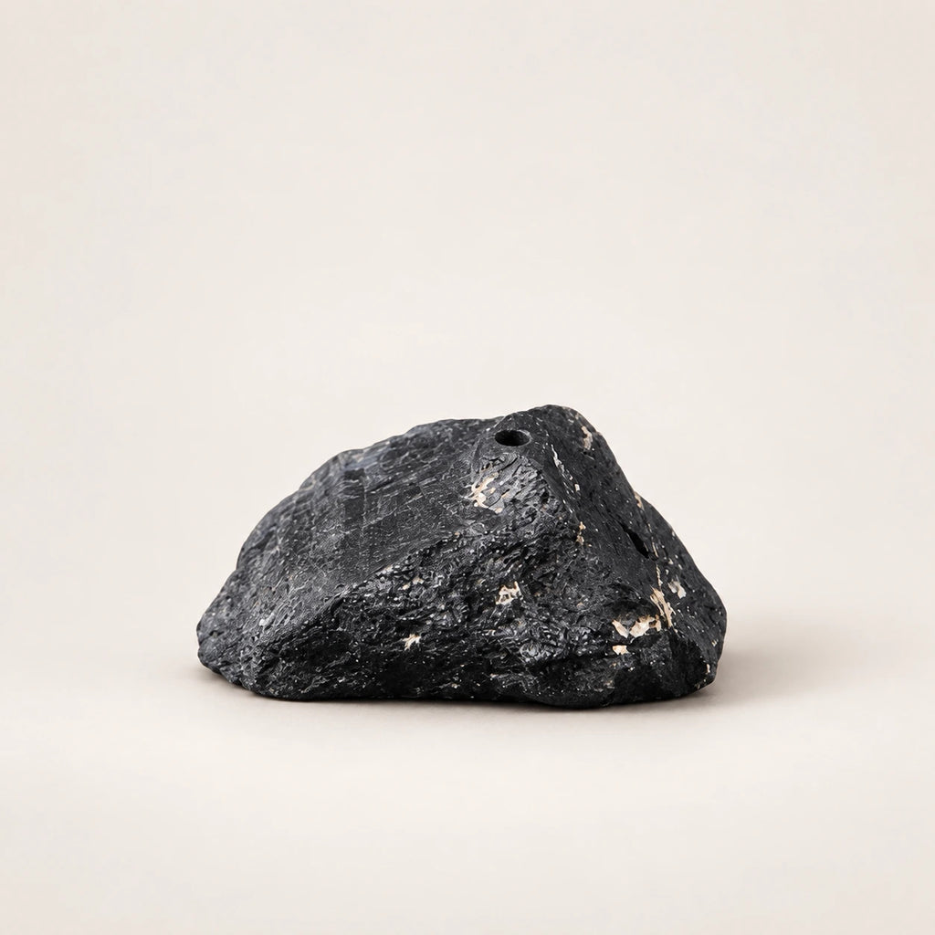 LumaStone Natural Stone Incense Holder – Black tourmaline variant