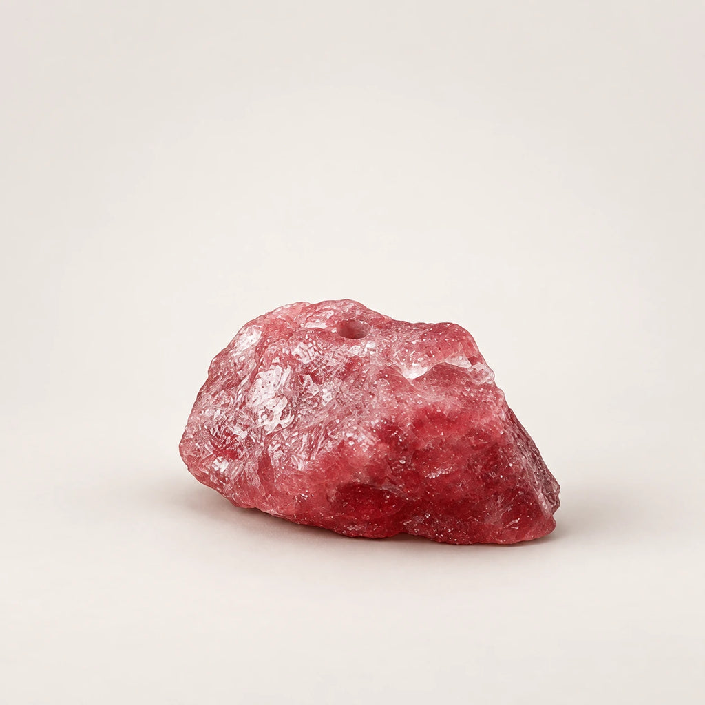 LumaStone Natural Stone Incense Holder – Strawberry Crystal variant