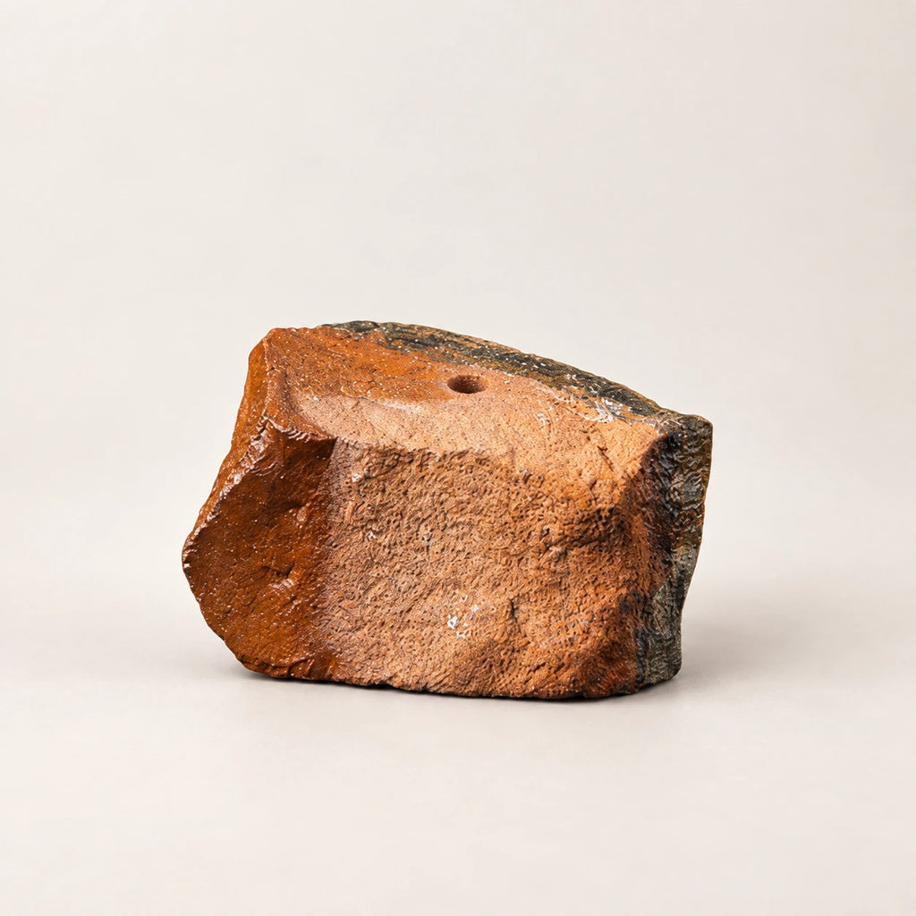 LumaStone Natural Stone Incense Holder – Tiger eye stone variant