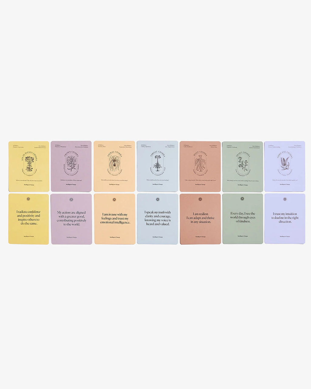 Mindful Affirmations for Chakra Balancing card deck by Intelligent Change