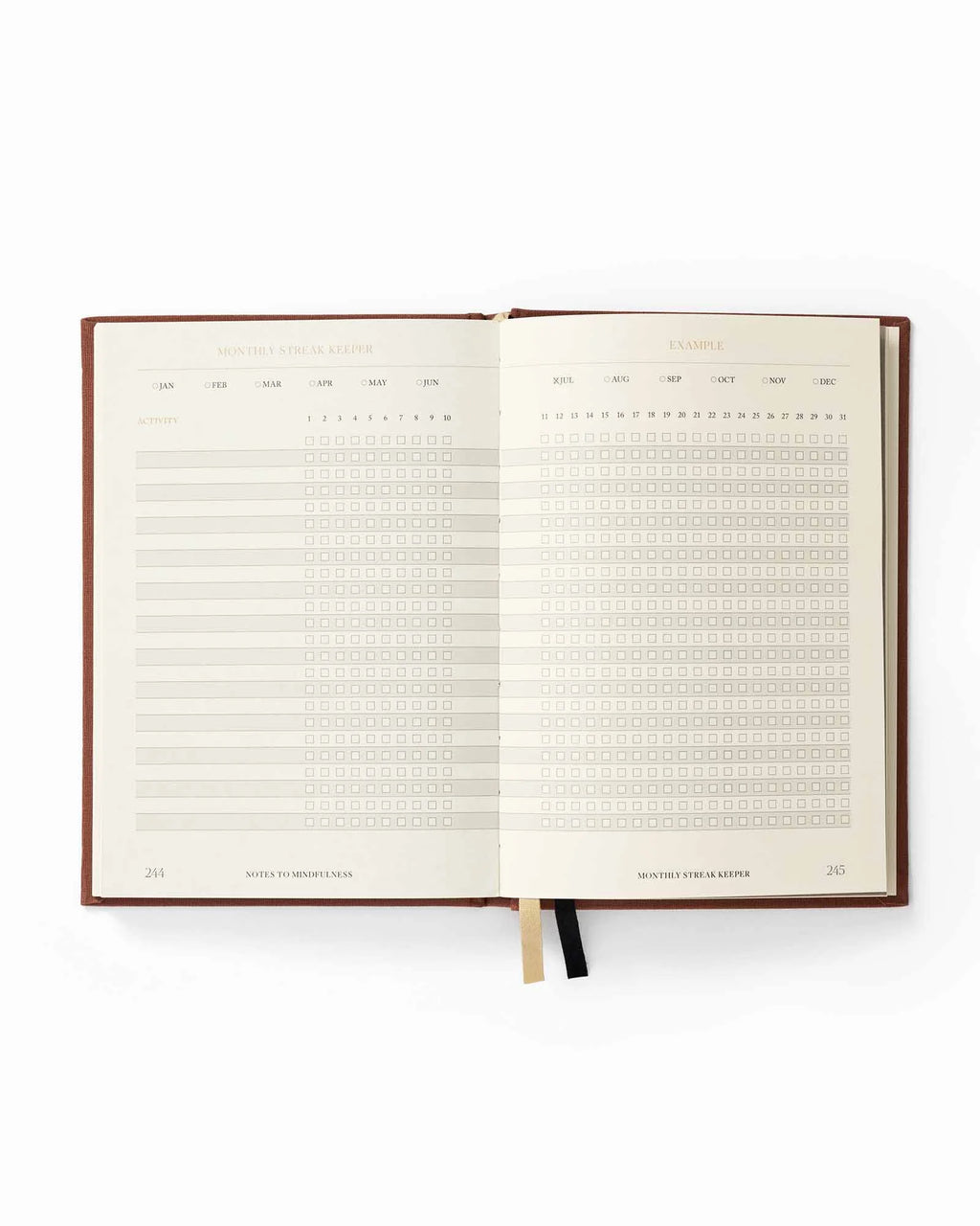 Sunset Orange Notes to Mindfulness Journal pages